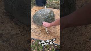 Built a small fake rock bubbler fountain art howto water diy shorts easy [upl. by Opaline]