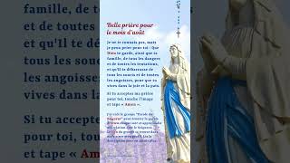 🇫🇷Belle prière pour le mois daoût  la foi  catholique  chretien france dieu [upl. by Nerro]