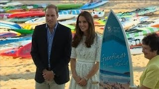 Prince William and Kate head down to Manly Beach [upl. by Amado817]