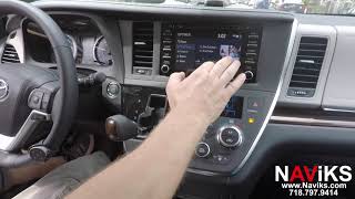 2018 Toyota Sienna Entune 30 NAViKS Video In Motion Bypass NAV USB Video Audio Playlist In Motion [upl. by Attiuqahs]