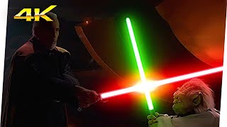 Maestro Yoda vs Conde Dooku  Star Wars  El Ataque De Los Clones 2002 Movie Clip 4K UHD LATINO [upl. by Ainek]