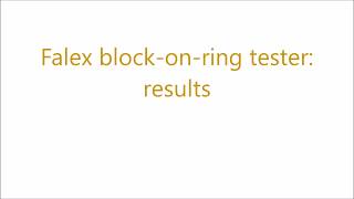 14  Falex Tribology Application  Thermosetting polymers [upl. by Damalas]