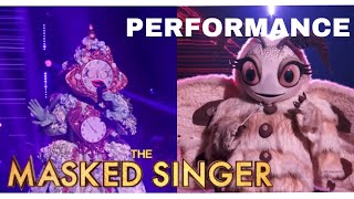 Clock amp Poodle Moth sing “Aint No Mountain High Enough”  The Masked Singer  Season 11 [upl. by Anawal]