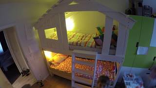 Aufbau  Montage vom Hochbett  Etagenbett  Kinderbett quotALPIN CHALETquot von BIBEX [upl. by Kurland687]