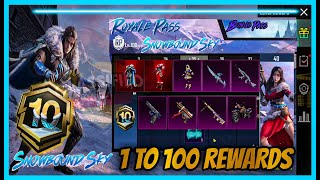 A10 ROYAL PASS IS HERE  1 TO 100 REWARDS  GLACIER ITEMS COMING BACK FROM SEASON 4 [upl. by Ozner188]