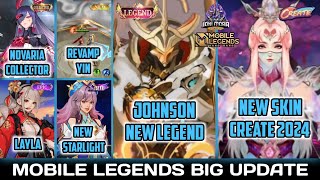 MLBB BIG UPDATE  JOHNSON NEW SKIN LEGEND 2024 LUO YI SKIN CREATE AAMON SOUL VESSELS REVAMP ALICE [upl. by Nnov]