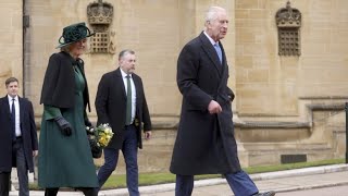 Nach Krebsdiagnose König Charles III besucht Ostergottesdienst [upl. by Clippard]