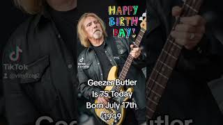 Geezer Butler is 75 Today musicnews birthday [upl. by Dailey]