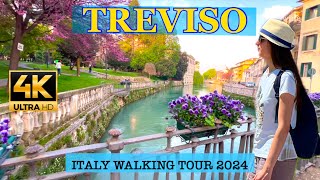 ITALY  TREVISO Relaxing Spring Walking Tour 4K 5 April 2024 [upl. by Yleen]