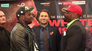 REPEAT OR REVENGE DILLIAN WHYTE v DEREK CHISORA OFFICIAL HEADTOHEAD  PRESS CONFERENCE [upl. by Adyahs]