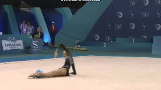 Yana Kudryavtseva RUS 2014 RG European Championships AA Ball [upl. by Etolas783]