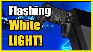 How to FIX The Flashing White Light On PS4 Controller Blinking Easy Tutorial [upl. by Nlocnil811]