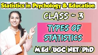 Class3 Types of Statistics DescriptiveInferentialParametricNonParametric InculcateLearning [upl. by Maxentia146]