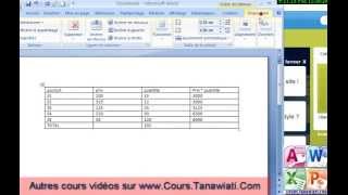 Faire des calcules sous Word 2007 [upl. by Lletnwahs]