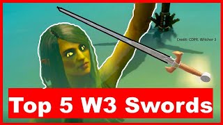 Top 5 Best Swords in THE WITCHER 3 Wild Hunt  Steel amp Silver witcher3 witchergear thewitcher [upl. by Sabrina]