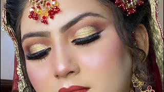 Bridal Cut Crease Eyemakeup  Full Eyeshadow Tutorial ✨✨ [upl. by Ettelrahc]