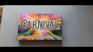 Carnival of Colour Low Noise Selection Box Fireworks Unboxing Asda 2024 BFN [upl. by Kovar]