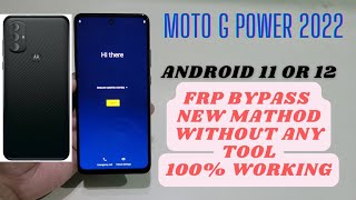 Moto G Power 2022 Frp Bypass New Final Mathod 2024 [upl. by Eterg931]