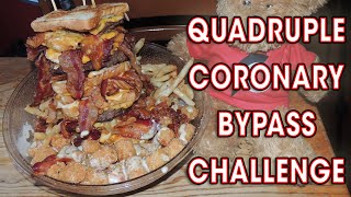 The Vortexs QUADRUPLE CORONARY BYPASS Burger Challenge [upl. by Olfe]