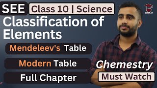 Classification of Elements  Class 10 Science Chemistry  Periodic Tables  Configuration  SEE [upl. by Ielerol]