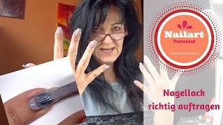 Nagellack richtig auftragen  Nägel lackieren [upl. by Nannie]