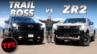 Diesel Chevy Silverado Trail Boss vs new ZR2 V8 Which One Is the Best [upl. by Oruhtra]