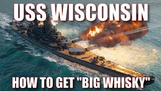 USS Wisconsin Review US Navy World of Warships US Battleships BB Guide [upl. by Nathalia]