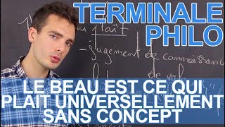 « Le beau est ce qui plait universellement sans concept » Kant  Philosophie  Les Bons Profs [upl. by Aihtnamas]