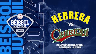 HERRERA VS CHIRIQUÍ  BEISBOL JUVENIL  BÉISBOL JUVENIL DE PANAMÁ 2024  FullBeis  ENVIVO [upl. by Ilesara]