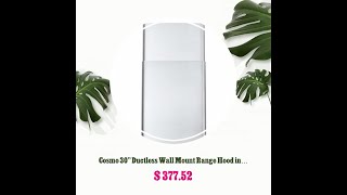 Cosmo 30quot Ductless Wall Mount Range Hood in Stainless Steel with LED Lighting and Carbon Filter K [upl. by Ravo]