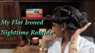 My Flat Ironed Nighttime Routine  6 [upl. by Kassab]