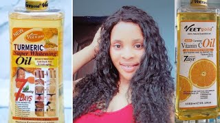 VEETGOLD TUMERIC SUPER WHITENING OIL AND VITAMIN C CORRECTIOR OIL FOR ALL SKIN ISSUES VEETGOLD OIL [upl. by Sorce]