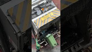 Garbage Truck picks up small bin shorts [upl. by Fowkes]