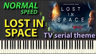 Lost in Space TV series theme song NORMAL speed Piano tutorials Gravity Falls Synthesia Piano for e [upl. by Iaht]