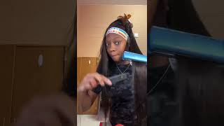 40 INCH WIG INSTALL 😱backtoschool curlyhair trending lacefrontal naturalhair 40incheshair [upl. by Laenaj]