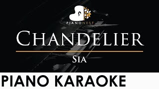 Sia  Chandelier  Piano Karaoke Instrumental Cover with Lyrics [upl. by Aihseya]