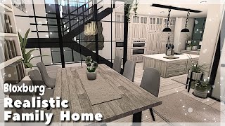 BLOXBURG Realistic Family 2Story Home Speedbuild interior  full tour Roblox House Build [upl. by Miko329]