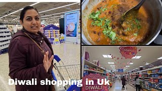 Diwali shopping Uk Supermarket me amp Rajma Rice Banaya Dinner me [upl. by Erbes]