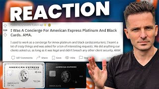 Stories Of AMEX Black and Platinum Credit Card Concierge  My Reaction [upl. by Sinclair]