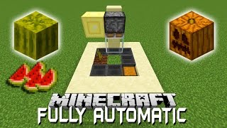 Minecraft Fully Automatic Melon and Pumpkin Farm With Hoppers [upl. by Aleris]