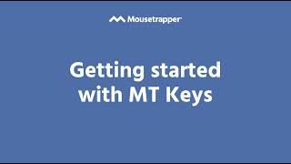 Getting started with MT Keys [upl. by Anahcra374]