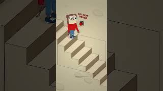 Whats wrong with these stairs Infinite Stairs ILLUSION Animation memeshorts [upl. by Ahsehat]