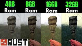 Rust 4gb ram vs 8gb ram vs 16gb ram vs 32gb ram [upl. by Naivat]