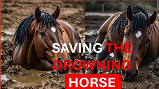 FULL VIDEO FAMILY DESPERATE RESCUE OF A DROWNING HORSE FROM DEATH MUD horsestaple pferde hester [upl. by Dry87]