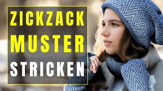 Zweifarbiges Hebemaschen Zick Zack Muster stricken [upl. by Konstance542]