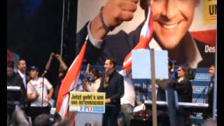 HC STRACHE live  DEMO in Wien Favoriten [upl. by Ilrebma]