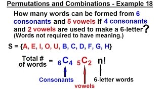 Probability amp Statistics 53 of 62 Permutations and Combinations  Example 18 [upl. by Ennoid]