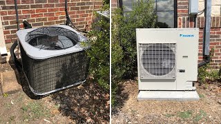 2013 Grand Aire Central Air Conditioner Starting Up amp Running Plus 2023 Daikin Fit Heat Pump amp More [upl. by Nylkoorb]