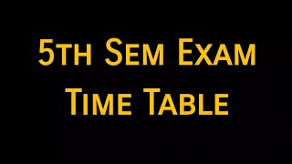 5th Sem Exam Time Table Calicut University [upl. by Ehtylb15]