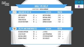 Huddersfield Cricket League  Championship  Golcar CC 1st XI v Delph and Dobcross CC [upl. by Grannia]